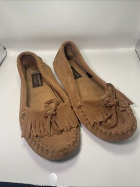 Manitobah - Suede Fringe Moccasin Loafers - Brown - 9